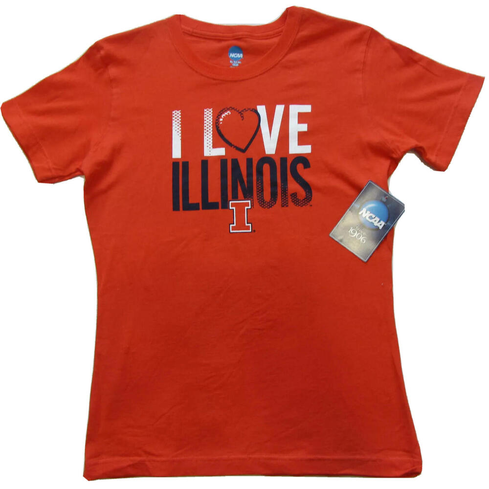 NWT Illinois Illini Women's Short Sleeve T Shirt by NCAA Orange Medium